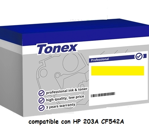 Tonex Tóner amarillo TXTHPCF542A compatible con HP 203A CF542A