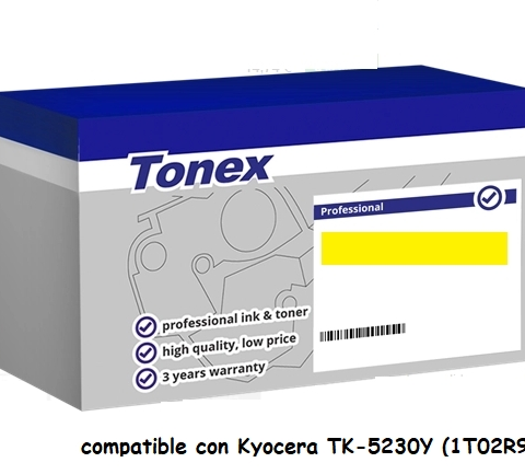 Tonex Tóner amarillo TXTKYTK5230Y compatible con Kyocera TK-5230Y 1T02R9ANL0