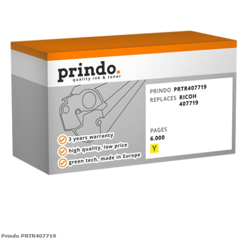Prindo Tóner amarillo PRTR407719 Compatible con Ricoh 407719 (SP C252HE)
