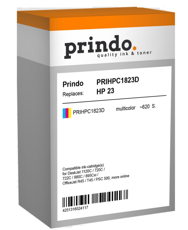 Prindo Cartucho de tinta varios colores PRIHPC1823D Compatible HP23