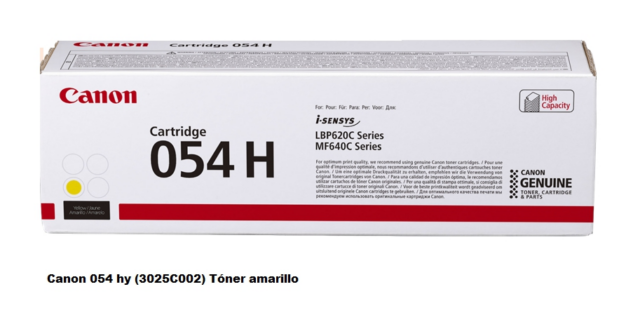 Canon Tóner amarillo 054 hy 3025C002 Canon 054 hy (3025C002) Tóner amarillo