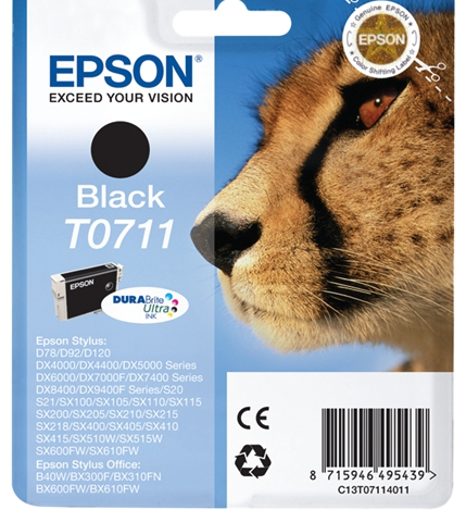 EPSON Cartucho T0711 Negro Stylus D78 DX4000