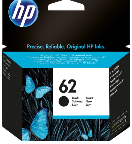 HP Cartucho de tinta negro C2P04AE 62