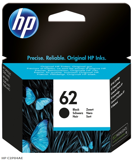 HP Cartucho de tinta negro C2P04AE 62