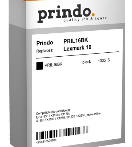 Prindo Cartucho de tinta negro PRIL16BK