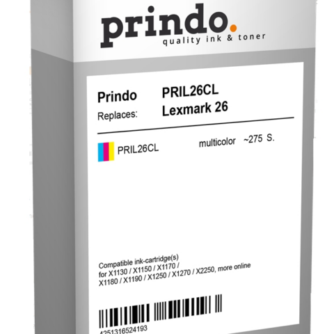 Prindo Cartucho de tinta varios colores PRIL26CL Compatible Lexmark 26