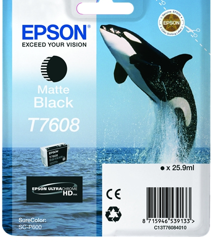 Epson Cartucho de tinta negro (mate) C13T76084010 T7608