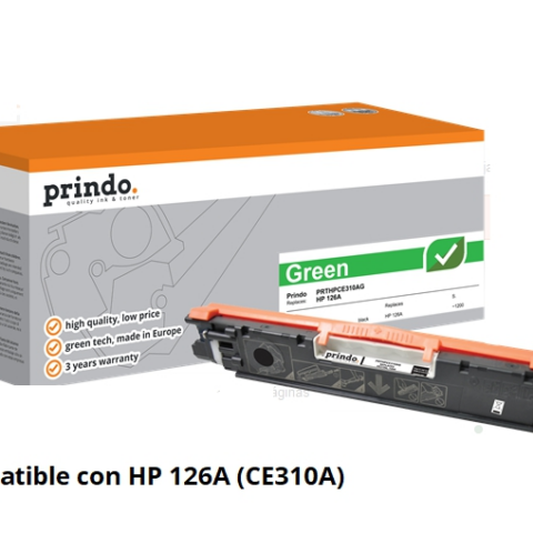 Prindo Tóner negro PRTHPCE310AG Green Compatible con HP 126A CE310A