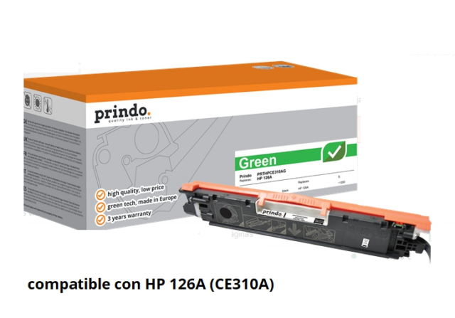 Prindo Tóner negro PRTHPCE310AG Green Compatible con HP 126A CE310A