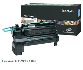 Lexmark Tóner negro C792X1KG C792 20000 Páginas Cartucho de impresión retornable