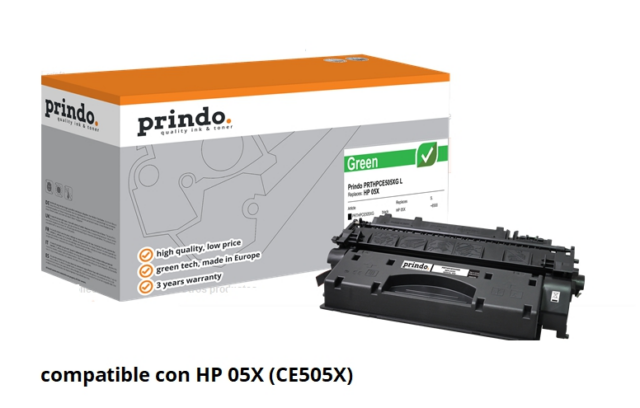 Prindo Tóner negro PRTHPCE505XG Green Compatible con HP 05X CE505X