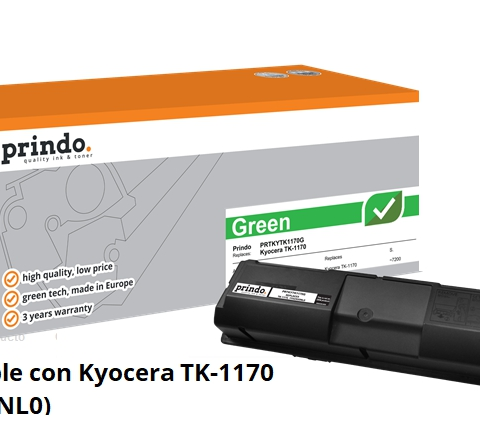 Prindo Tóner negro PRTKYTK1170G Green Compatible con Kyocera TK-1170 (1T02S50NL0)
