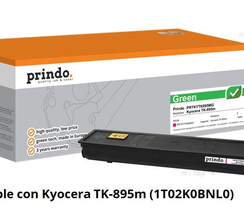 Prindo Tóner magenta PRTKYTK895MG Green Compatible con Kyocera TK-895m 1T02K0BNL0