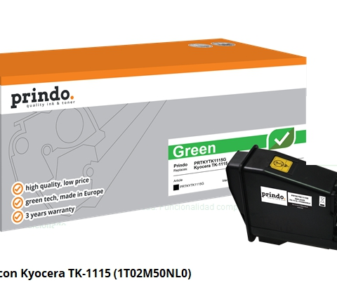 Prindo Tóner negro PRTKYTK1115G Green Compatible Kyocera TK-1115