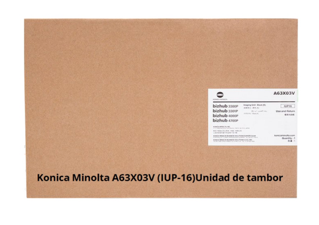 Konica Minolta Unidad de tambor negro A63X03V IUP-16