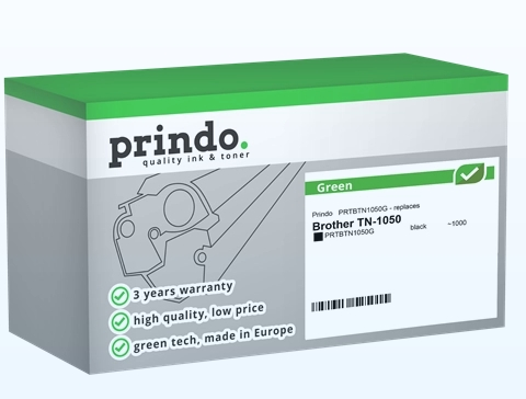 Prindo Tóner negro PRTBTN1050G Green Compatible con Brother TN-1050