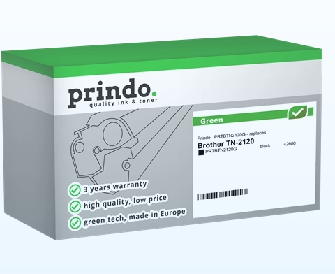 Prindo Tóner negro PRTBTN2120G Green Compatible con Brother TN-2120