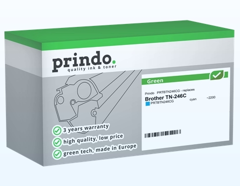 Prindo Tóner cian PRTBTN246CG Green Compatible con Brother TN-246