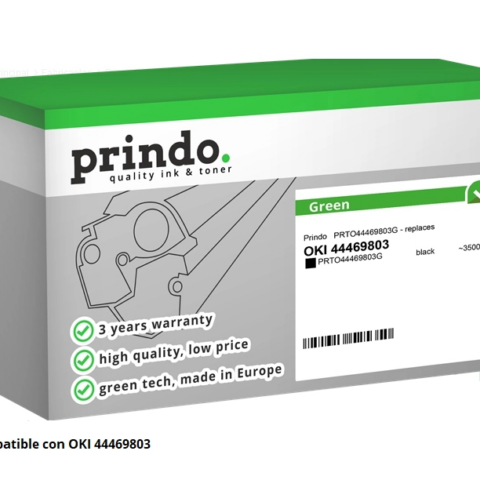 Prindo Tóner negro PRTO44469803G Green Compatible con OKI 44469803