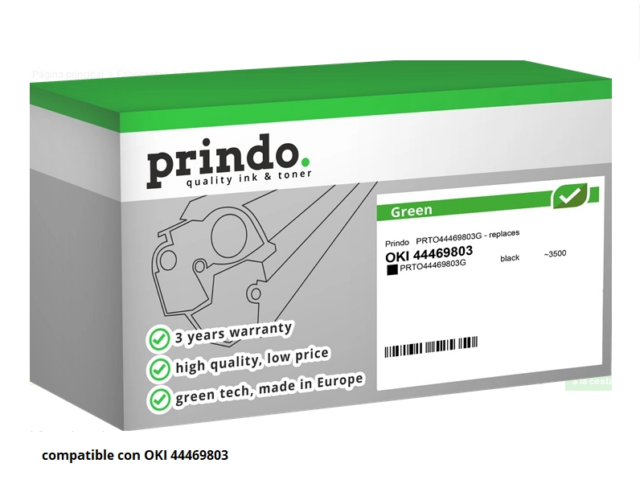 Prindo Tóner negro PRTO44469803G Green Compatible con OKI 44469803