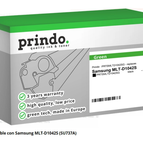 Prindo Tóner negro PRTSMLTD1042SG Green Compatible con Samsung MLT-D1042S SU737A