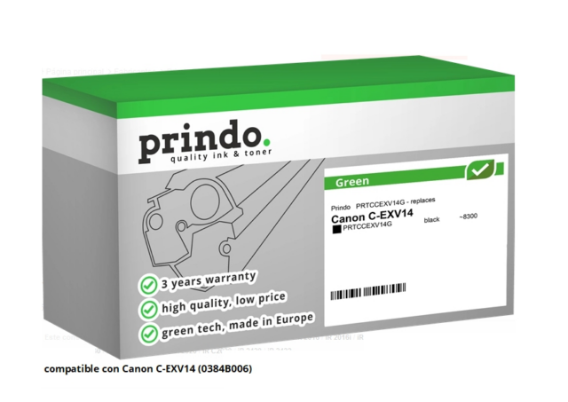 Prindo Tóner negro PRTCCEXV14G Green Compatible con Canon C-EXV14 0384B006