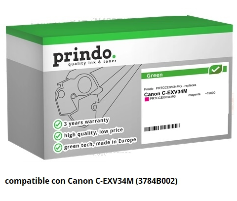 Prindo Tóner magenta PRTCCEXV34MG Green Compatible con Canon C-EXV34M