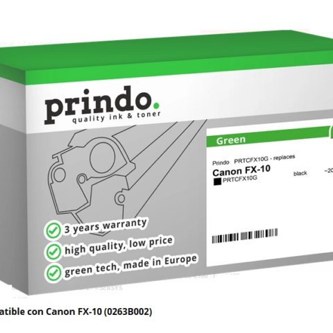 Prindo Tóner negro PRTCFX10G Green Compatible con Canon FX-10 0263B002