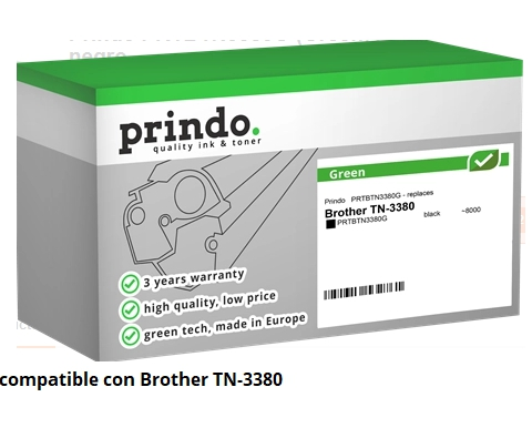 Prindo Tóner negro PRTBTN3380G Green compatible con Brother TN-3380