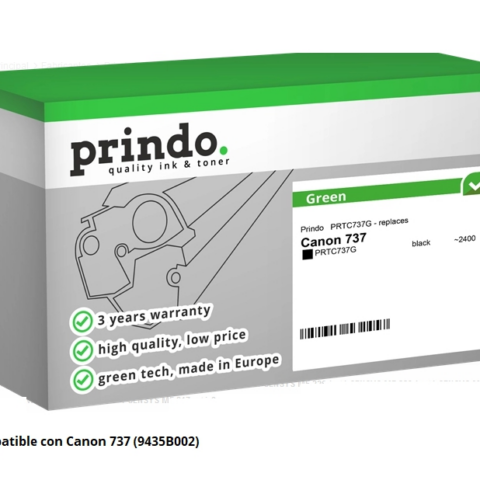 Prindo Tóner negro PRTC737G Green Compatible con Canon 737