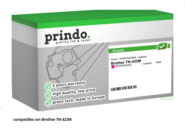 Prindo Tóner magenta PRTBTN423MG Green Compatible con Brother TN-423M