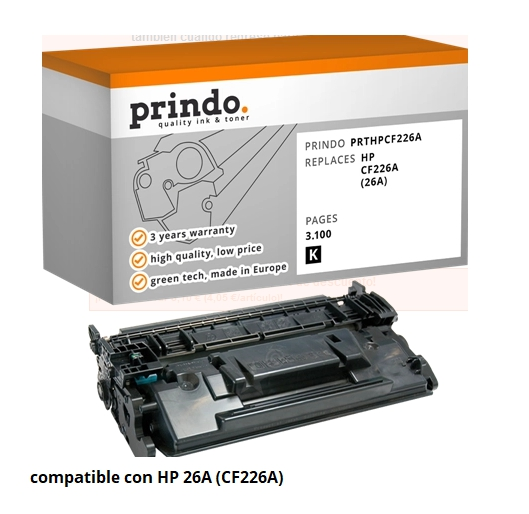 Prindo Tóner negro PRTHPCF226A Compatible con HP 26A (CF226A)