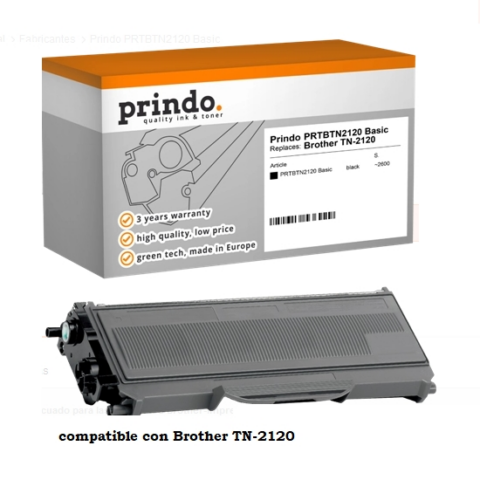 Prindo Tóner negro PRTBTN2120 Basic compatible con Brother TN-2120