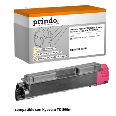 Prindo Tóner magenta PRTKYTK590M Basic Compatible con Kyocera TK-590m
