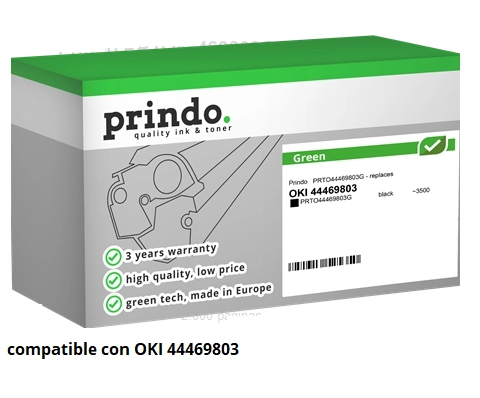 Prindo Tóner negro PRTO44469803 Basic Compatible con OKI 44469803