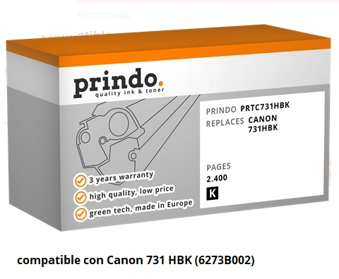 Prindo Tóner negro PRTC731HBK Compatible con Canon 731HBK