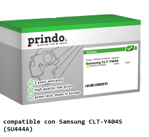 Prindo Tóner amarillo PRTSCLTY404SG Green Compatible con Samsung CLT-Y404S
