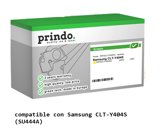Prindo Tóner amarillo PRTSCLTY404SG Green Compatible con Samsung CLT-Y404S