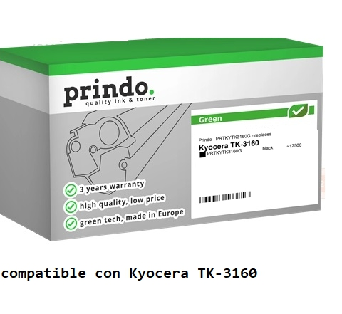 Prindo Tóner negro PRTKYTK3160G Green Compatible con Kyocera TK-3160