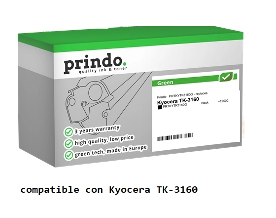 Prindo Tóner negro PRTKYTK3160G Green Compatible con Kyocera TK-3160