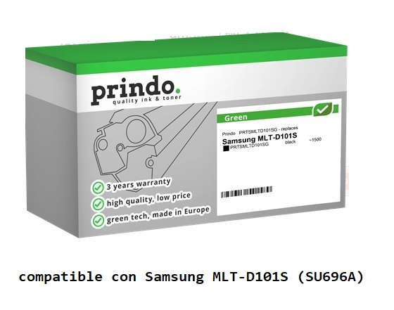 Prindo Tóner negro PRTSMLTD101SG Green Compatible con Samsung MLT-D101S (SU696A)
