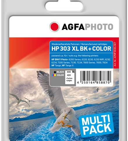 Agfa Photo Multipack negro varios colores APHP303XLSET compatible con HP 303XL