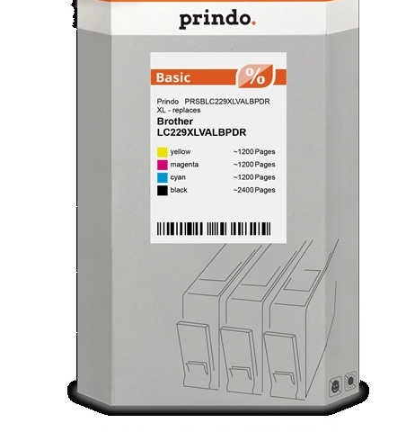 Prindo Multipack PRSBLC229XLVALBPDR compatible con Brother LC-225XL-LC-229XL