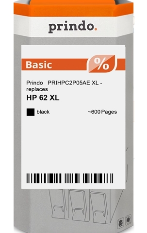 Prindo Cartucho de tinta negro PRIHPC2P05AE 62 XL compatible con HP 62XL C2P05AE