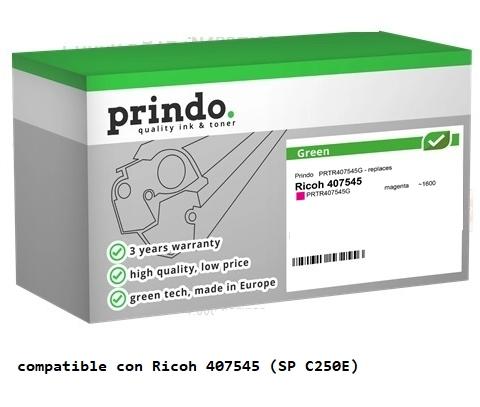 Prindo Tóner magenta PRTR407545G Green Compatible con Ricoh 407545