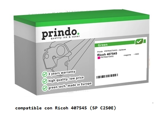 Prindo Tóner magenta PRTR407545G Green Compatible con Ricoh 407545