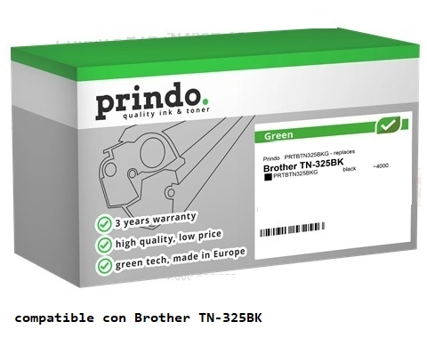 Prindo Tóner negro PRTBTN325BKG Green Compatible con Brother TN-325bk