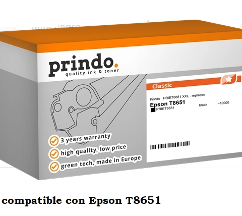 Prindo Cartucho de tinta negro PRIET8651 compatible Epson Cartucho T8651