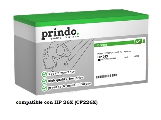 Prindo Tóner negro PRTHPCF226XG Green compatible con HP 26X CF226X