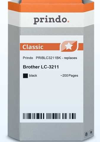 Prindo Cartucho de tinta negro PRIBLC3211BK LC-3211 compatible con Brother LC3211BK